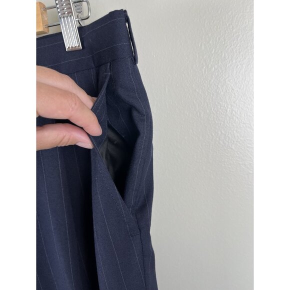 Burberrys’ Vtg Prorsum Pinstripe Suit Jacket Coat And Trousers‎ Pinstripe Navy - Picture 14 of 16